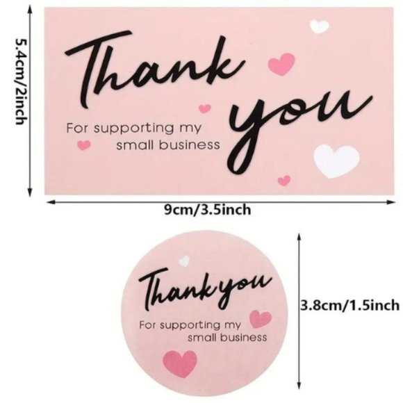 600 Pc Thank you Cards and Stickers - Picture 4 of 6